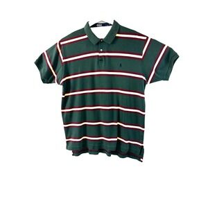 VTG Y2K Men Polo XL Ralph Lauren Retro 90s Stripe Pony Golf Preppy Sport Classic